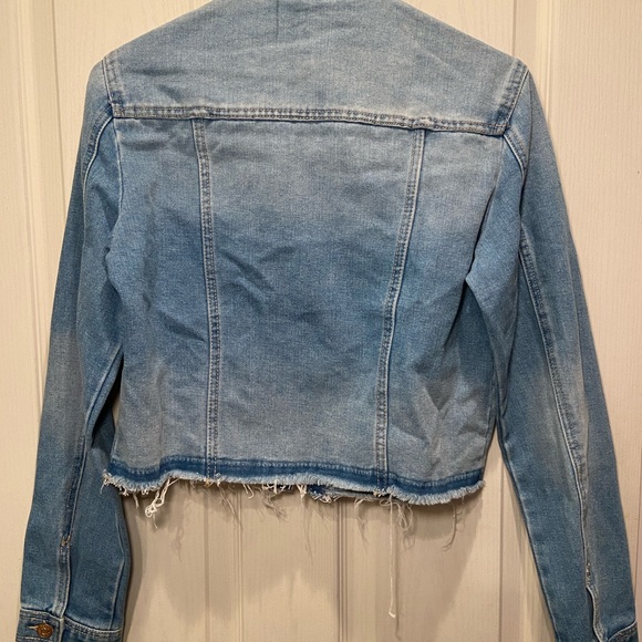 Ci Sono Light Blue Distressed Jean Jacket - Picture 3 of 5